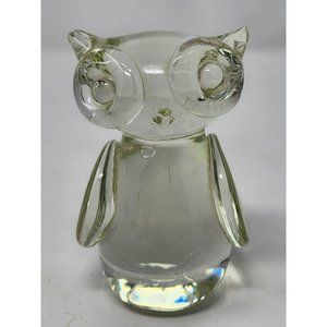 Vintage Art Glass‎ Action International LTD Paperweight Owl Figurine